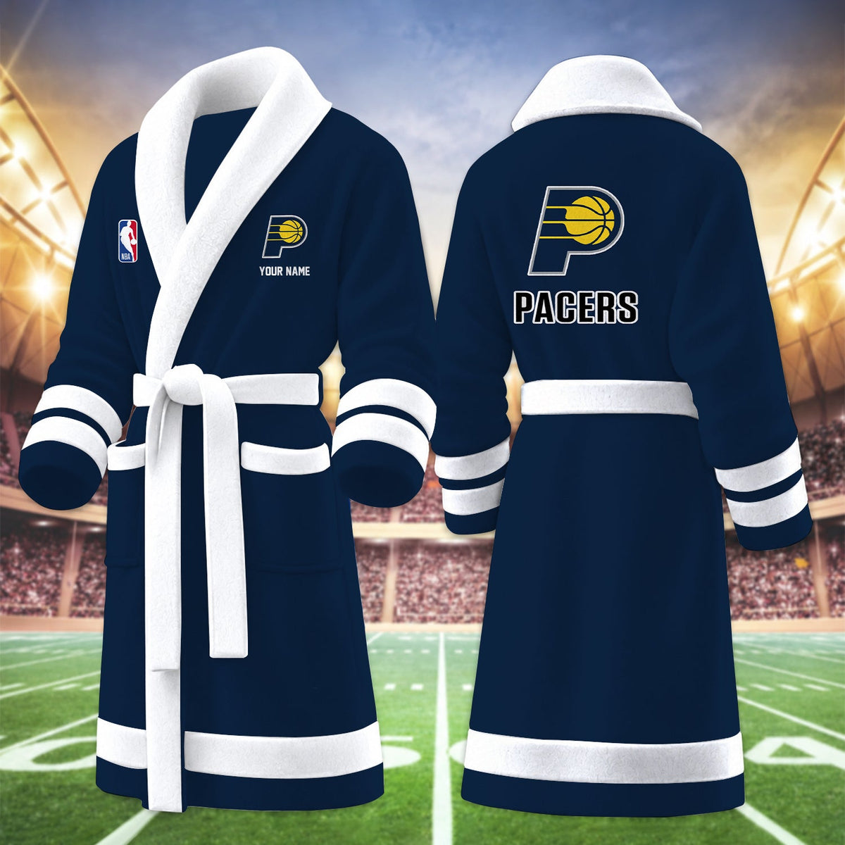 [HOT DEAL] NEW CUSTOMIZED NBA06 IPA INDIANA PACERS MULTICOLOR FLEECE BATHROBE
