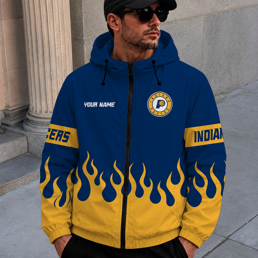 [HOT DEAL] NEW CUSTOMIZED NBA06 IPA INDIANA PACERS WINDBREAKER JACKET
