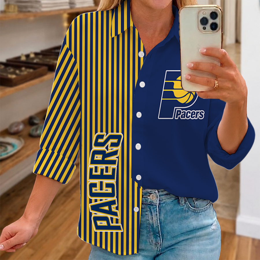 [HOT DEAL] NEW CUSTOMIZED NBA06 IPA INDIANA PACERS WOMEN CASUAL SHIRT FOR FAN
