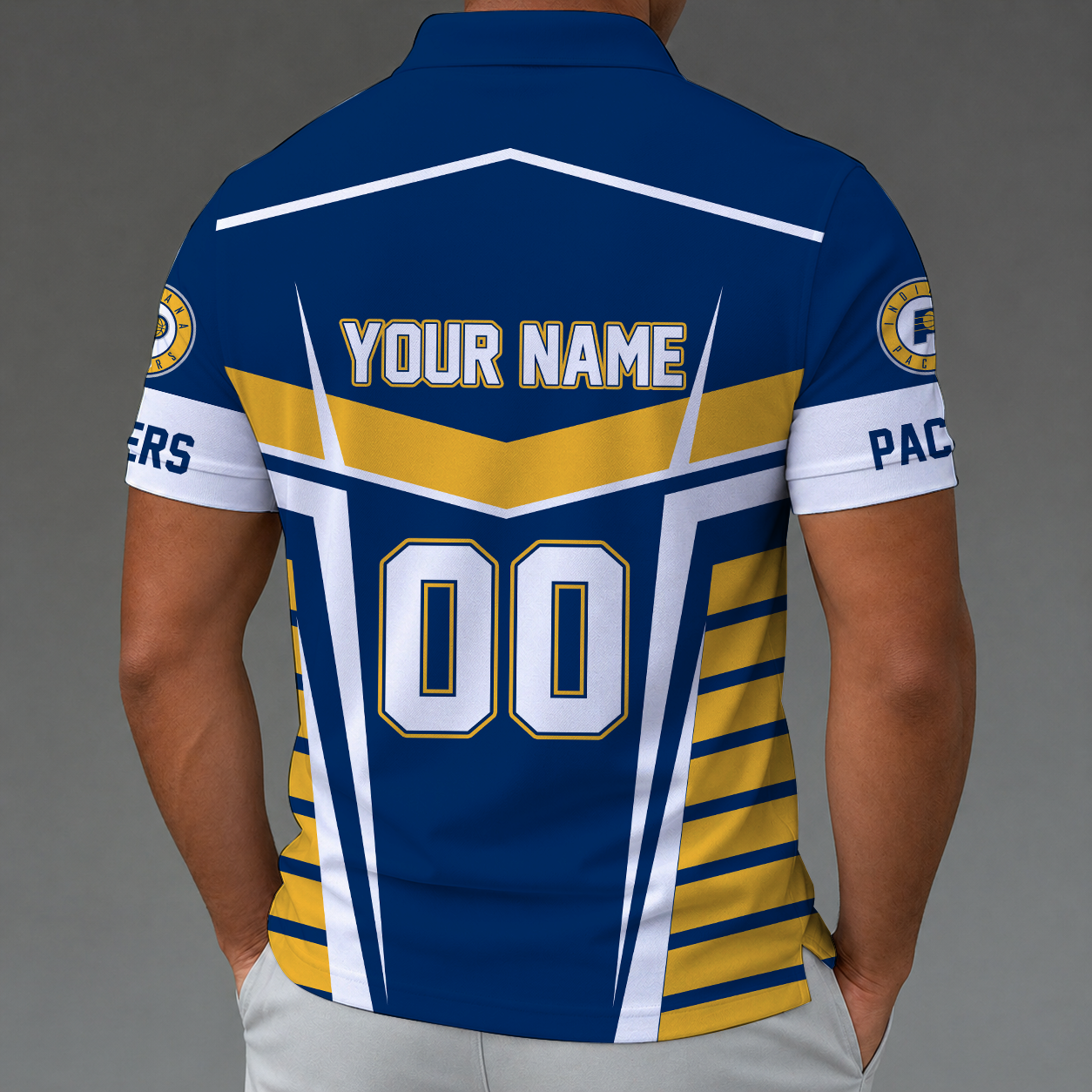 [HOT DEAL] NEW CUSTOMIZED NBA06 IPA INDIANA PACERS ZIP POLO SHIRT