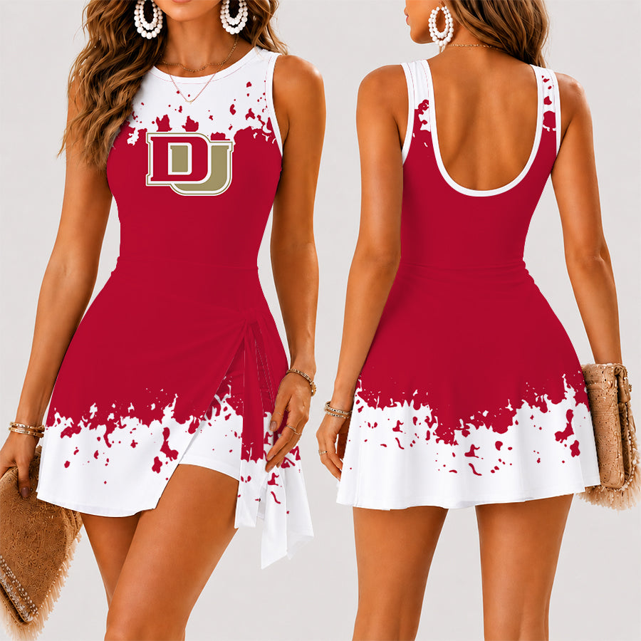 [FAN FAVORITE] NEW CUSTOMIZED NCAA MFF07 DEP DENVER PIONEERS WOMEN'S SUMMER SKORT DRESS