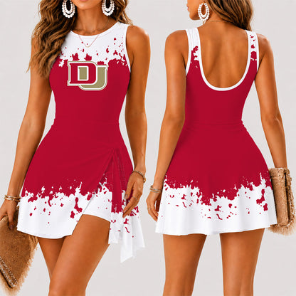 [FAN FAVORITE] NEW CUSTOMIZED NCAA MFF07 DEP DENVER PIONEERS WOMEN'S SUMMER SKORT DRESS