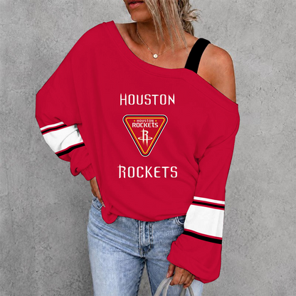 [HOT DEAL] NEW CUSTOMIZED NBA07 HRO HOUSTON ROCKETS DROP SHOULDER SWEATSHIRT