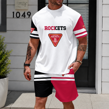 [HOT DEAL] NEW CUSTOMIZED NBA07 HRO HOUSTON ROCKETS UNISEX T-SHIRT & SHORTS SET