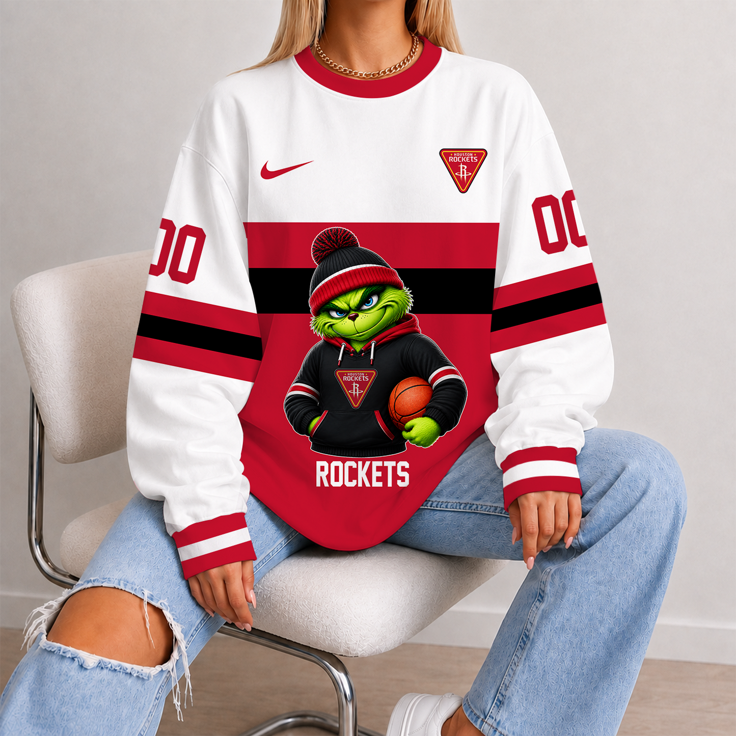 [HOT DEAL] NEW CUSTOMIZED NBA07 HRO HOUSTON ROCKETS UNISEX SWEATSHIRT