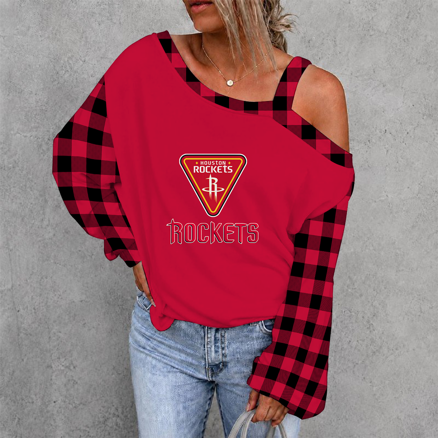 [HOT DEAL] NEW CUSTOMIZED NBA07 HRO HOUSTON ROCKETS DROP SHOULDER SWEATSHIRT
