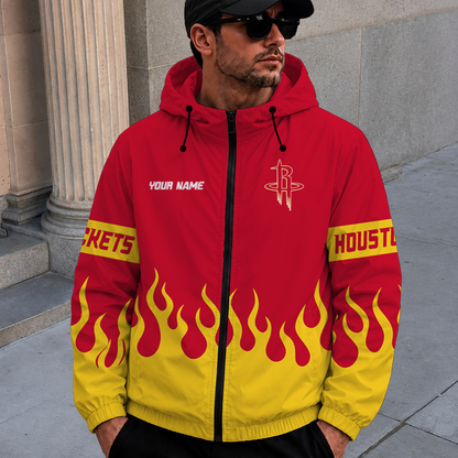 [HOT DEAL] NEW CUSTOMIZED NBA07 HRO HOUSTON ROCKETS WINDBREAKER JACKET