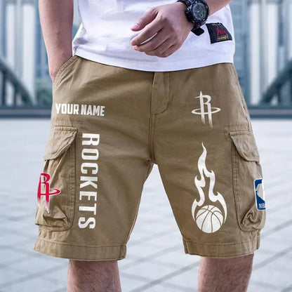 [HOT DEAL] NEW CUSTOMIZED NBA07 HRO HOUSTON ROCKETS CARGO SHORTS