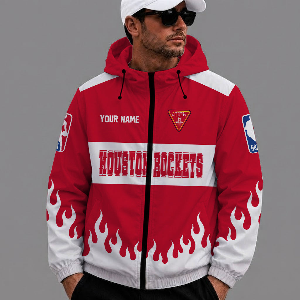 [HOT DEAL] NEW CUSTOMIZED NBA07 HRO HOUSTON ROCKETS WINDBREAKER JACKET