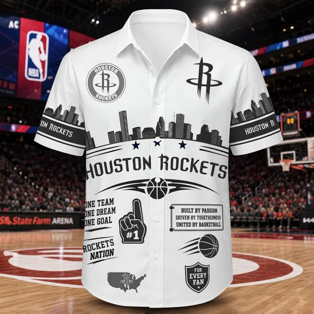 [HOT DEAL] NEW CUSTOMIZED NBA07 HRO HOUSTON ROCKETS UNISEX HAWAIIAN SHIRT