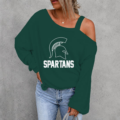 [FAN FAVORITE] NEW CUSTOMIZED NCAA MAM07 MSS MICHIGAN STATE SPARTANS DROP SHOULDER SWEATSHIRT