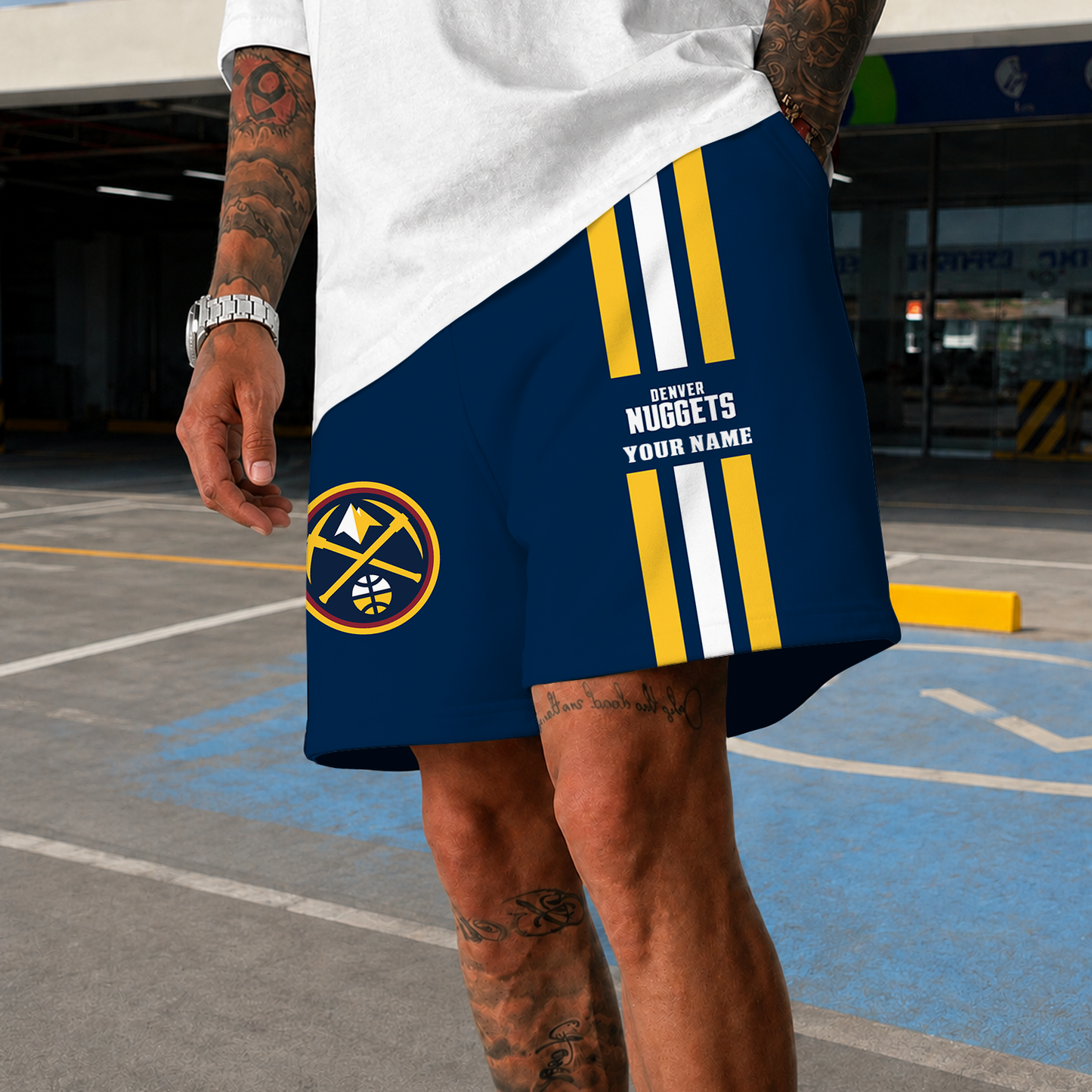 [HOT DEAL] NEW CUSTOMIZED NBA08 DNU DENVER NUGGETS SHORT PANTS