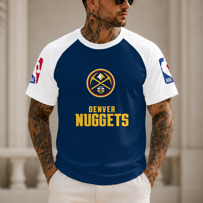 [HOT DEAL] NEW CUSTOMIZED NBA08 DNU DENVER NUGGETS RAGLAN TEE