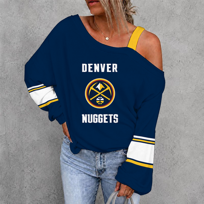 [HOT DEAL] NEW CUSTOMIZED NBA08 DNU DENVER NUGGETS DROP SHOULDER SWEATSHIRT