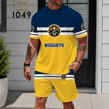 [HOT DEAL] NEW CUSTOMIZED NBA08 DNU DENVER NUGGETS UNISEX T-SHIRT & SHORTS SET