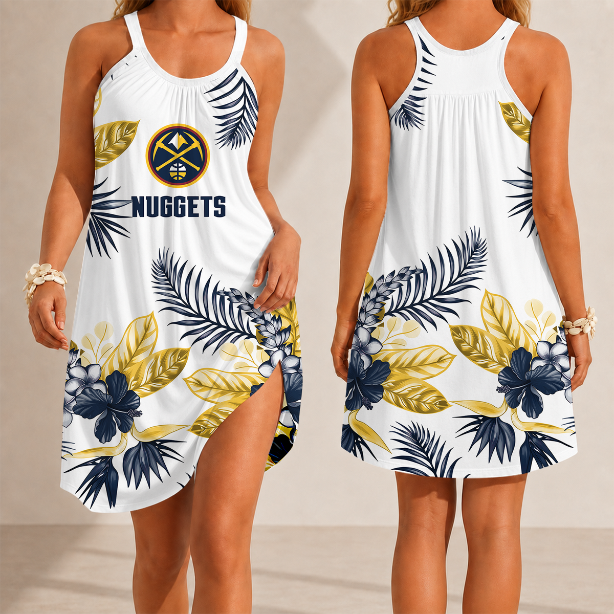[HOT DEAL] NEW CUSTOMIZED NBA08 DNU DENVER NUGGETS CAMISOLE DRESS