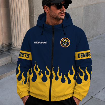 [HOT DEAL] NEW CUSTOMIZED NBA08 DNU DENVER NUGGETS WINDBREAKER JACKET