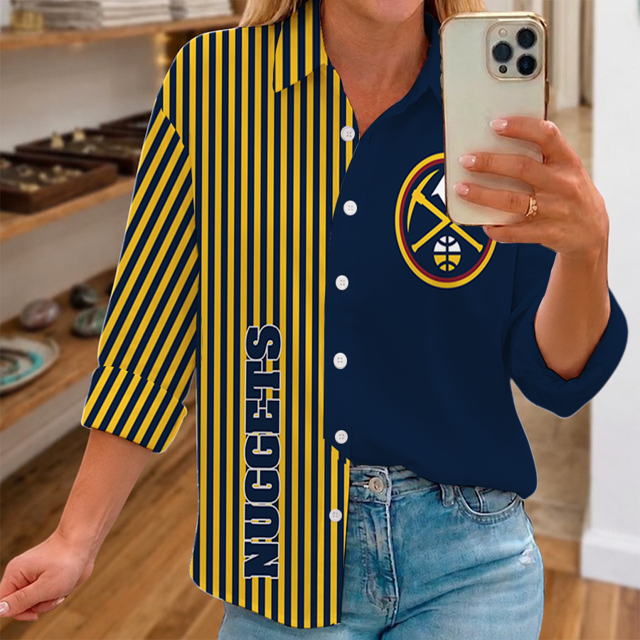 [HOT DEAL] NEW CUSTOMIZED NBA08 DNU DENVER NUGGETS WOMEN CASUAL SHIRT FOR FAN