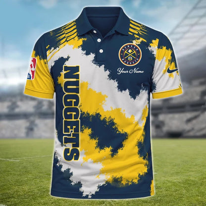 [HOT DEAL] NEW CUSTOMIZED NBA08 DNU DENVER NUGGETS MULTICOLOR POLO SHIRT