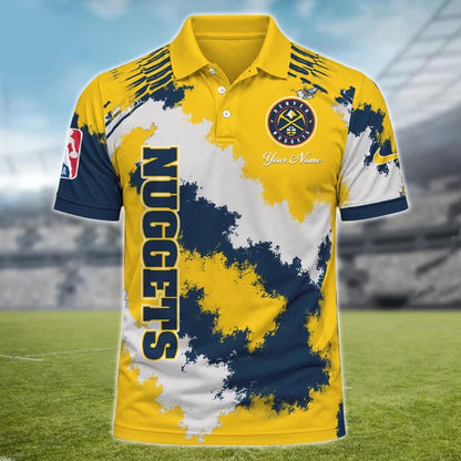 [HOT DEAL] NEW CUSTOMIZED NBA08 DNU DENVER NUGGETS MULTICOLOR POLO SHIRT
