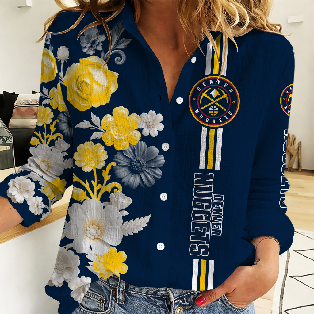 [HOT DEAL] NEW CUSTOMIZED NBA08 DNU DENVER NUGGETS BASKETBALL ASSOCIATION WOMEN CASUAL SHIRT FOR FAN