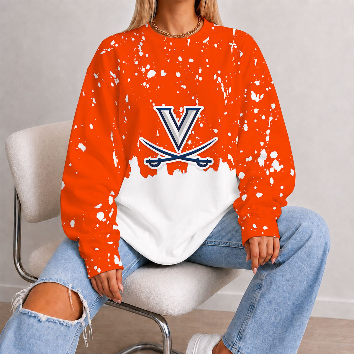 [FAN FAVORITE] NEW CUSTOMIZED NCAA CFH08 VIC VIRGINIA CAVALIERS UNISEX SWEATSHIRT