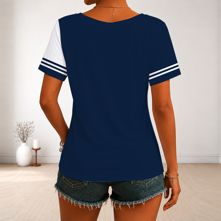 [HOT DEAL] NEW CUSTOMIZED NBA08 DNU DENVER NUGGETS V-NECK FEMALE SHIRT