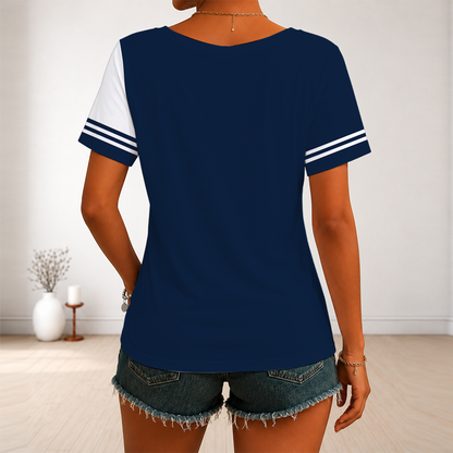 [HOT DEAL] NEW CUSTOMIZED NBA08 DNU DENVER NUGGETS V-NECK FEMALE SHIRT