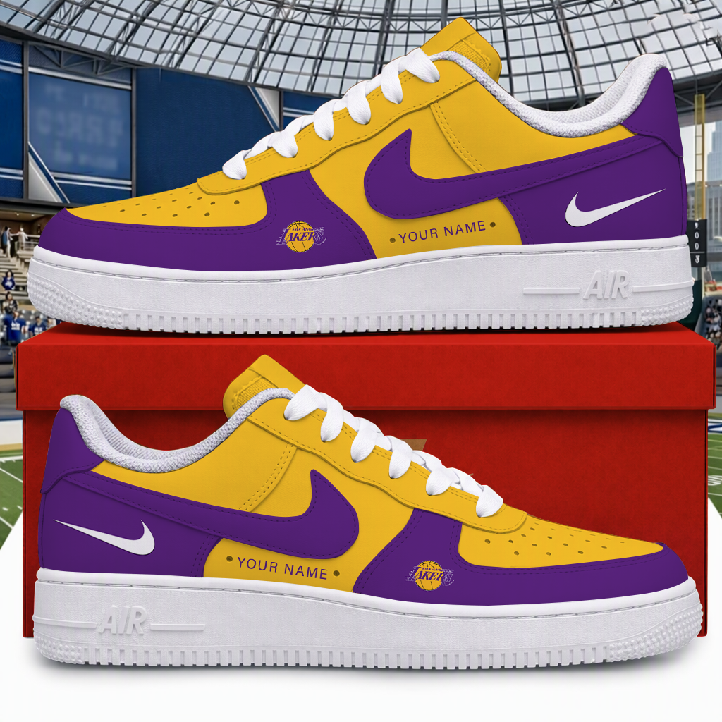 [HOT DEAL] NEW CUSTOMIZED NBA09 LLA LOS ANGELES LAKERS AF1 SHOES