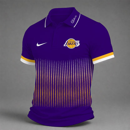 [HOT DEAL] NEW CUSTOMIZED NBA09 LLA LOS ANGELES LAKERS POLO SHIRT