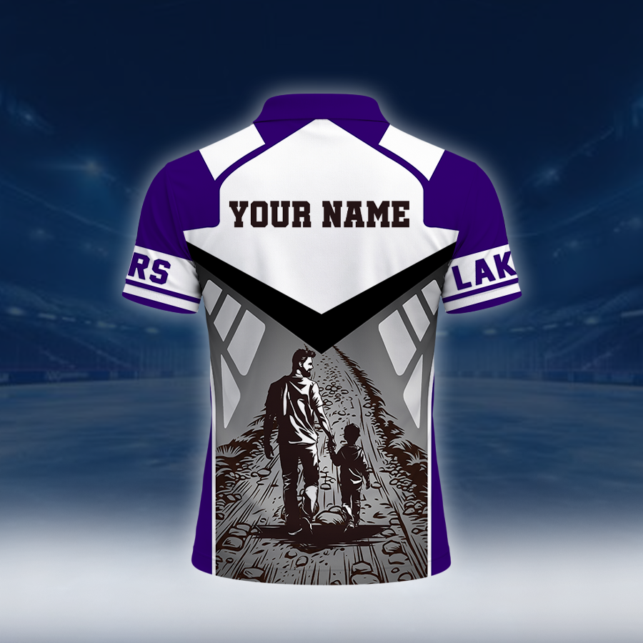 [HOT DEAL] NEW CUSTOMIZED NBA09 LLA LOS ANGELES LAKERS POLO SHIRT