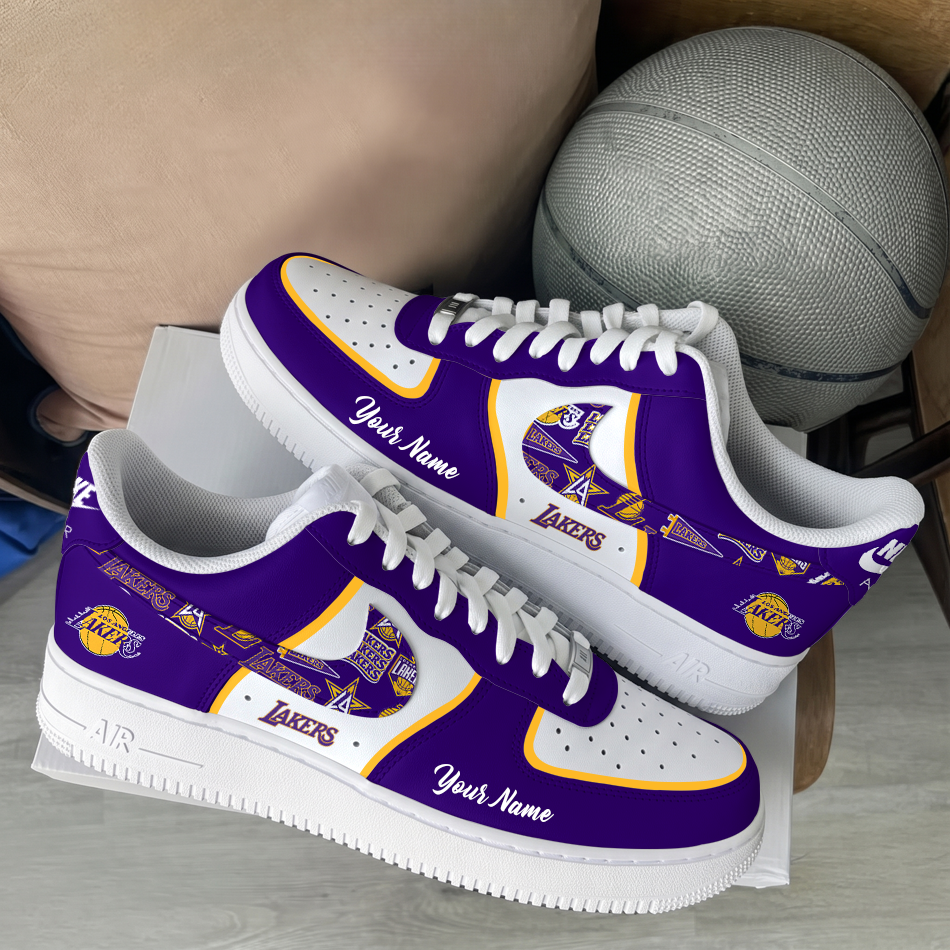 [HOT DEAL] NEW CUSTOMIZED NBA09 LLA LOS ANGELES LAKERS AF1 SHOES