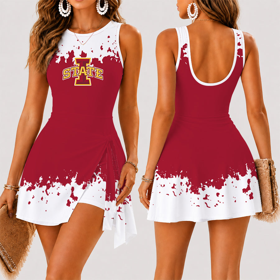 [FAN FAVORITE] NEW CUSTOMIZED NCAA MAM10 ISC IOWA STATE CYCLONES WOMEN'S SUMMER SKORT DRESS