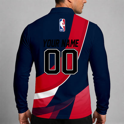 [HOT DEAL] NEW CUSTOMIZED NBA10 LCL LOS ANGELES CLIPPERS MEN LONG SLEEVE POLO