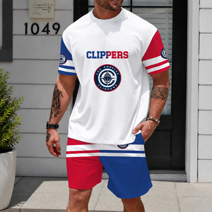 [HOT DEAL] NEW CUSTOMIZED NBA10 LCL LOS ANGELES CLIPPERS UNISEX T-SHIRT & SHORTS SET