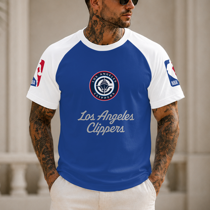 [HOT DEAL] NEW CUSTOMIZED NBA10 LCL LOS ANGELES CLIPPERS RAGLAN TEE