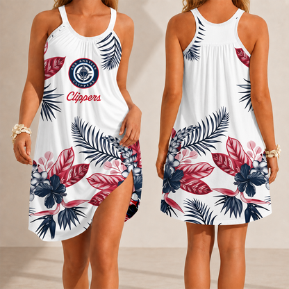 [HOT DEAL] NEW CUSTOMIZED NBA10 LCL LOS ANGELES CLIPPERS CAMISOLE DRESS