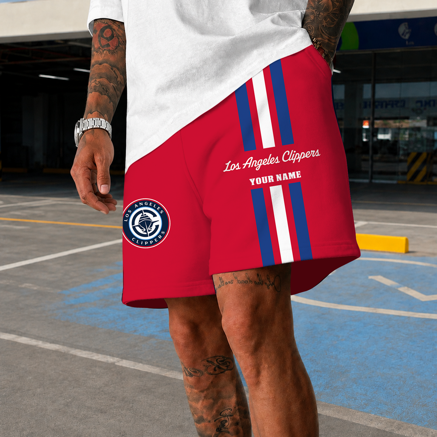 [HOT DEAL] NEW CUSTOMIZED NBA10 LCL LOS ANGELES CLIPPERS SHORT PANTS