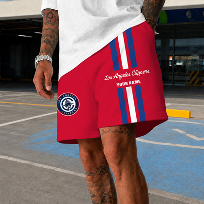 [HOT DEAL] NEW CUSTOMIZED NBA10 LCL LOS ANGELES CLIPPERS SHORT PANTS