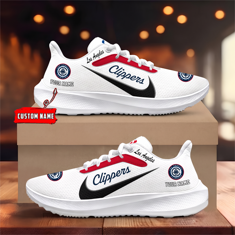 [HOT DEAL] NEW CUSTOMIZED NBA10 LCL LOS ANGELES CLIPPERS ROAD RUNNING SHOES