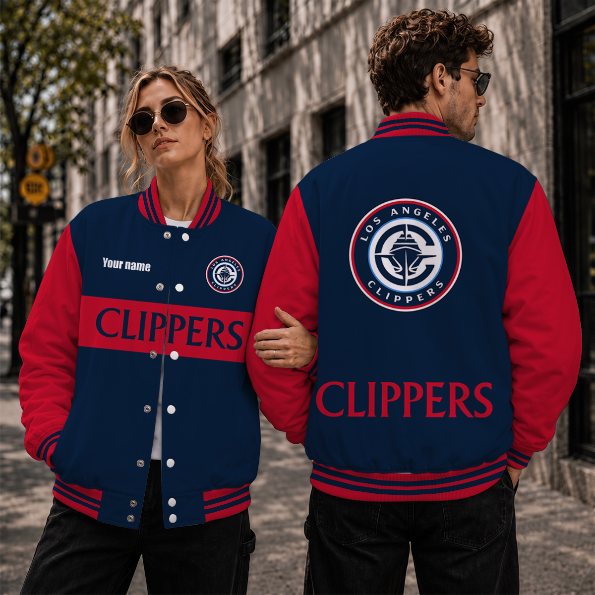[HOT DEAL] NEW CUSTOMIZED NBA10 LCL LOS ANGELES CLIPPERS BASEBALL JACKET, SATIN VARSITY JACKET