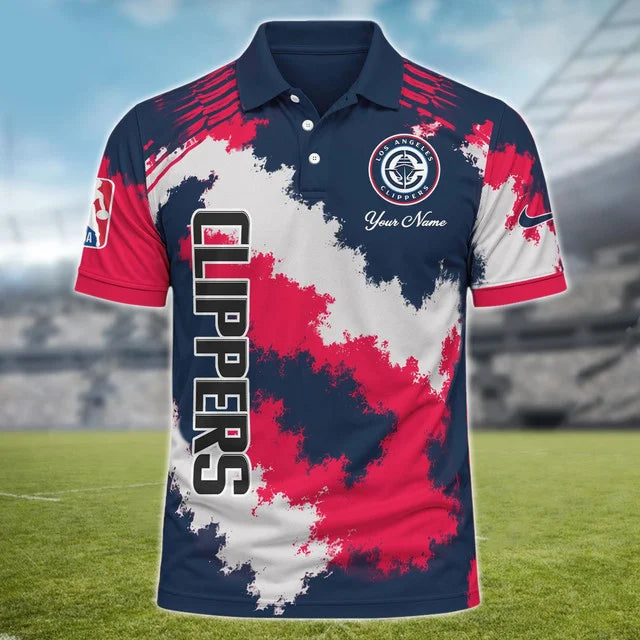 [HOT DEAL] NEW CUSTOMIZED NBA10 LCL LOS ANGELES CLIPPERS MULTICOLOR POLO SHIRT