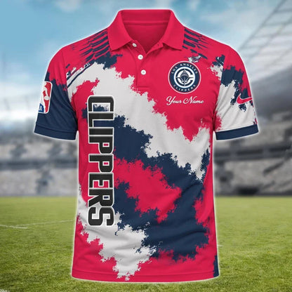 [HOT DEAL] NEW CUSTOMIZED NBA10 LCL LOS ANGELES CLIPPERS MULTICOLOR POLO SHIRT