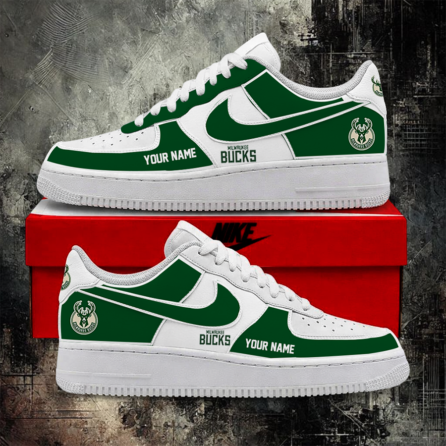 [HOT DEAL] NEW CUSTOMIZED NBA11 MBU MILWAUKEE BUCKS AF1 SHOES