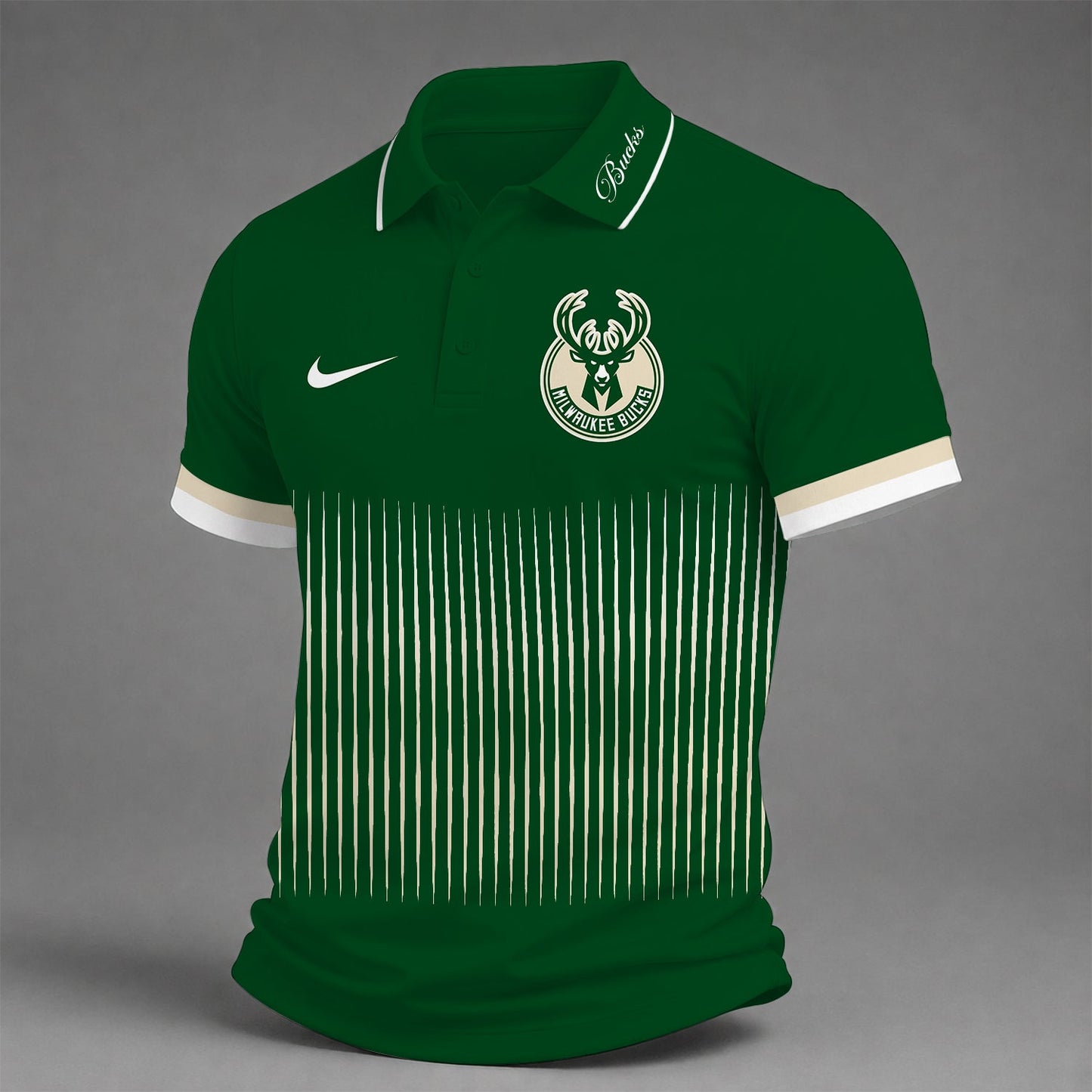 [HOT DEAL] NEW CUSTOMIZED NBA11 MBU MILWAUKEE BUCKS POLO SHIRT