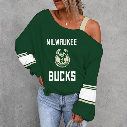 [HOT DEAL] NEW CUSTOMIZED NBA11 MBU MILWAUKEE BUCKS DROP SHOULDER SWEATSHIRT
