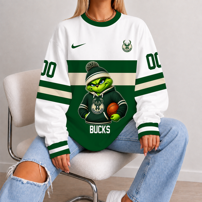 [HOT DEAL] NEW CUSTOMIZED NBA11 MBU MILWAUKEE BUCKS UNISEX SWEATSHIRT