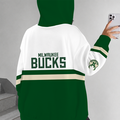 [HOT DEAL] NEW CUSTOMIZED NBA11 MBU MILWAUKEE BUCKS ZIP HOODIE
