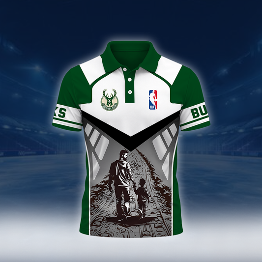 [HOT DEAL] NEW CUSTOMIZED NBA11 MBU MILWAUKEE BUCKS POLO SHIRT