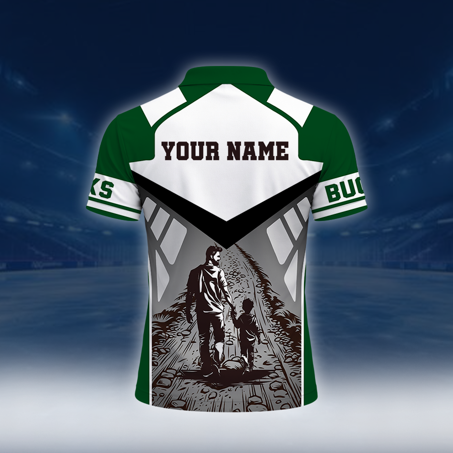 [HOT DEAL] NEW CUSTOMIZED NBA11 MBU MILWAUKEE BUCKS POLO SHIRT